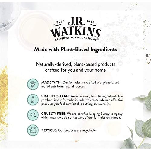 J.R. Watkins No-Rinse Foaming Hand Cleanser ? Hand Soap in Pump Dispenser ? Bathroom & Kitchen Foam Cleaner ? All Natural, Alcohol Free, Unscented, 1.6 fl. Oz., Single
