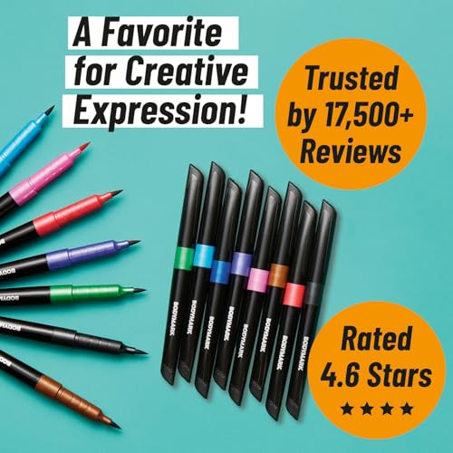 BodyMark Temporary Tattoo Markers 8-Pack Skin-Safe