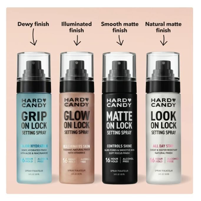 Hard Candy Glow On Lock Setting Spray 16H Luminous 3.4oz