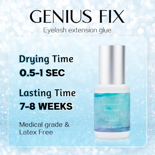 Eyelash Extension Glue Lash Glue for Eyelash Extensions - 5ml 1-2 S Fast Drying/Retention 8 Week Eyelash Adhesive for Eyelash Extensions Professional Salon Supplies