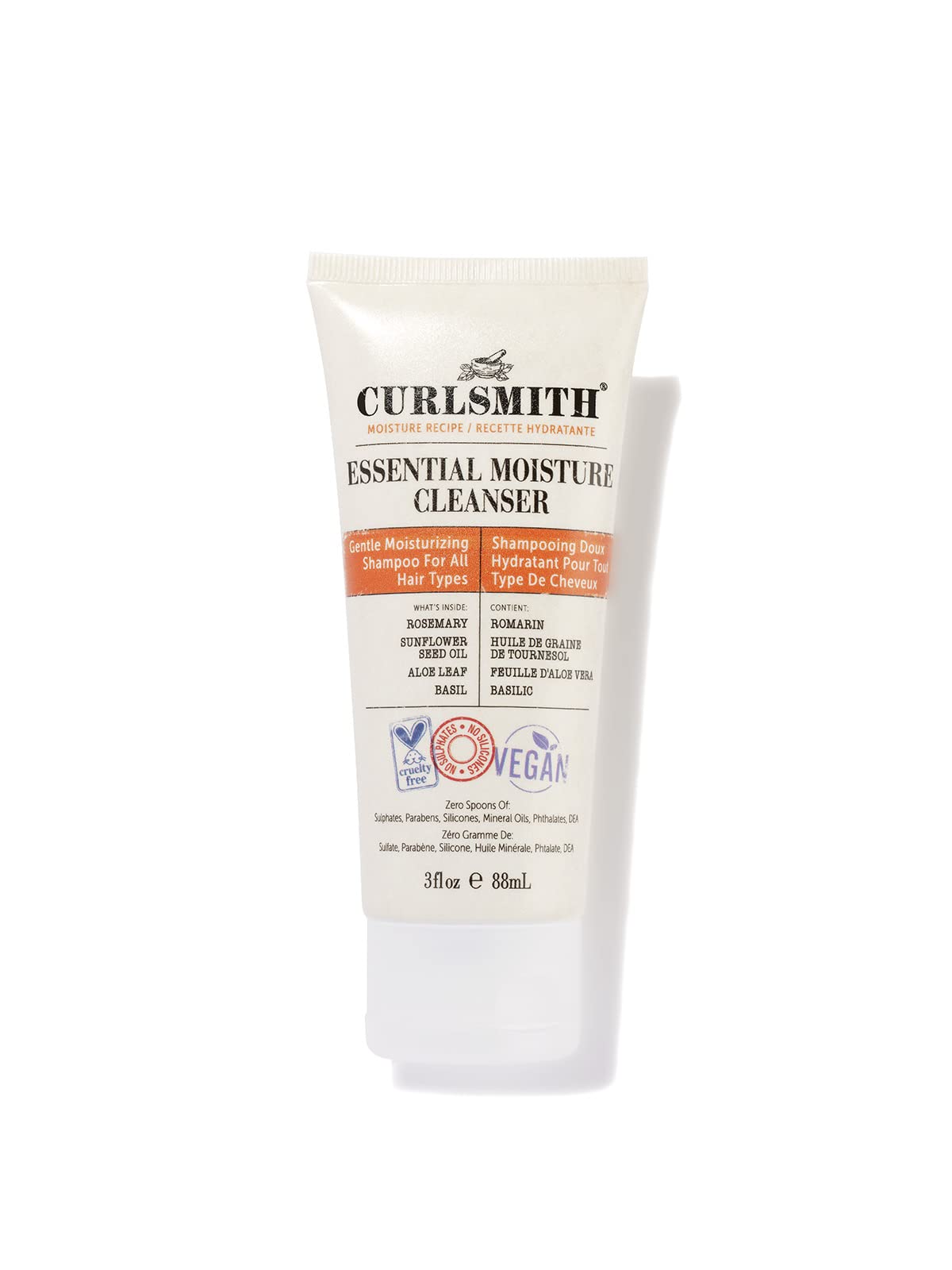 CURLSMITH - Essential Travel Trio, with Cleanser, Conditioner and Style Balm, For Wavy, Curly and Coily Hair 2x 89ml/3fl oz, 1x 59ml/2fl oz