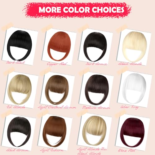 Clip-In Bangs Hair Extensions for Women - Ash Blonde French Bangs