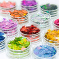 Wenida 12 Color Holographic Maple Leaf Glitter Cosmetic Set