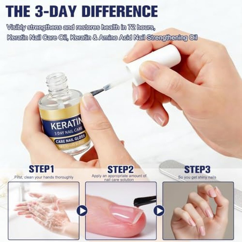 Keratin Nail Care Oil Set - 2 Pcs Lavender & Aloe Vera Cuticle Treatment