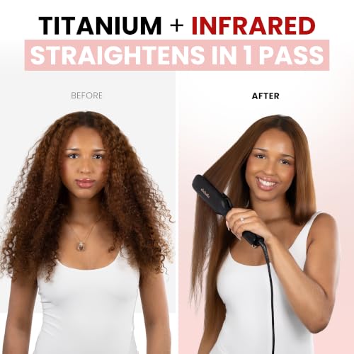 Ella Bella Titanium Flat Iron Hair Straightener | Infrared & Ionic