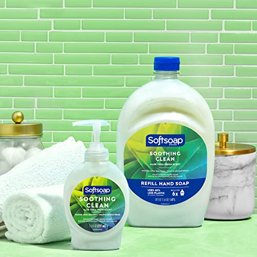 Softsoap Antibacterial & Moisturizing Hand Soap Bundle, 11.25 Ounce, 6 Pack and 7.5 Ounce Aloe Vera, 6 Pack