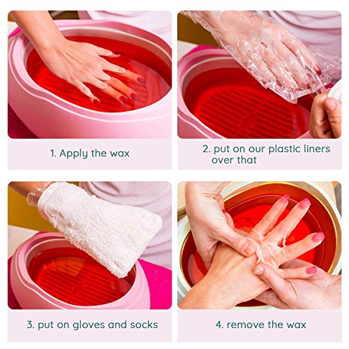 Segbeauty Paraffin Wax Liners for Hands and Feet - 200 Count Plastic Bags