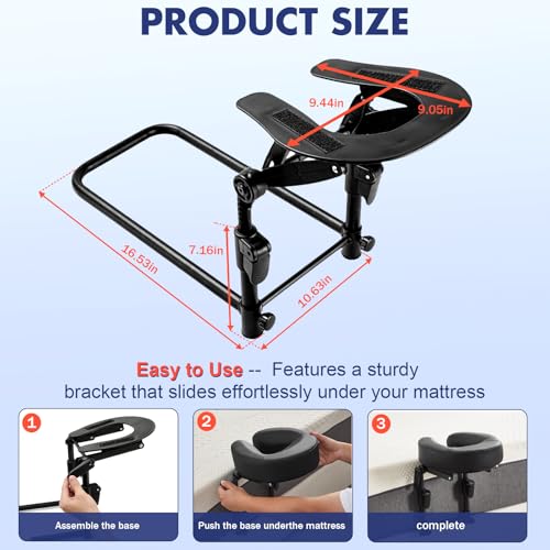 Adjustable Massage Headrest for Bed - Memory Foam Face Cradle