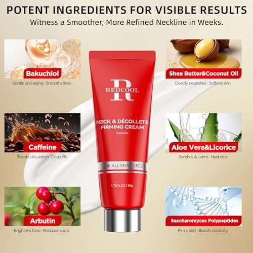 Neck Cream - Retinol & Collagen Neck Firming Cream for Wrinkles, Moisturizing and Anti-Aging, Perfect for Neck & D?collet? Skin Care - 1.76 fl.oz
