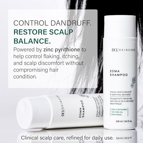 DCL Zoma Dandruff Control Shampoo with Zinc Pyrithione 8 fl oz for Dry Scalp