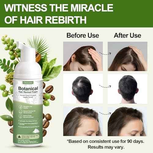 Hair Growth Oil Foam with Rosemary and Castor Oil Vegan Natural Formula for Thinning Hair Organic Plant Based Scalp Treatment Non Greasy Hair Regrowth Support for Men and Women 3 Bottles Each 2.11 oz