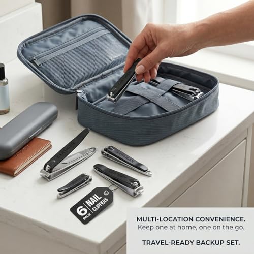 Nail Clippers Set 6-Pack - Toenail & Fingernail Clippers