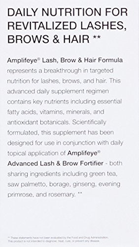 Xtreme Lashes Amplifeye Lash, Brow & Hair Formula Supplements | Contains Vitamins, Minerals, & Botanicals | Pack of 2, 30 Day Supply