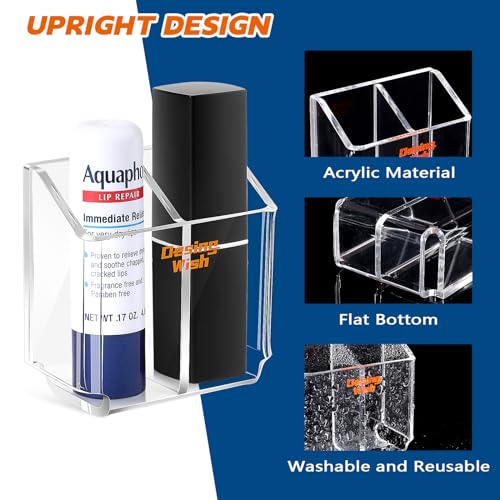 Acrylic Chapstick Holder Set of 2 - Car & Home Lip Balm Storage