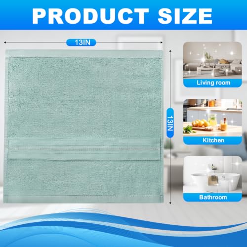 100% Cotton Wash Cloths 13x13 inch 3-Pack Multicolor