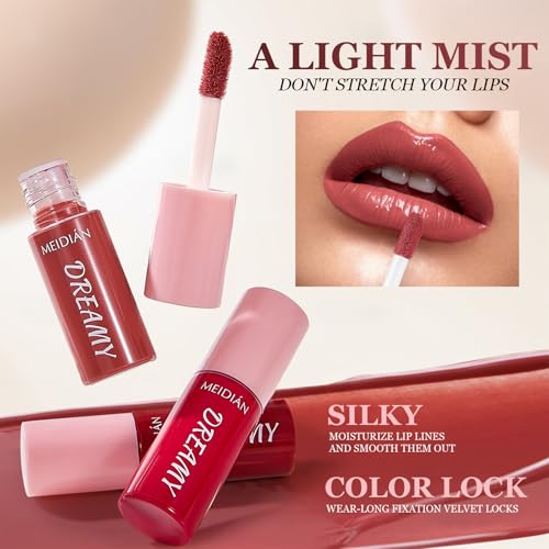 ADMD Matte Lip Gloss Set 10 Velvet Shades Non-Transfer