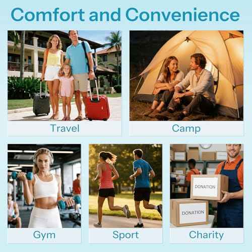 50 Sets Hotel Toiletries Set Bulk, 200 Pcs Travel Mini Bundle Amenities with Shampoo, Conditioner, Body Lotion & Bar Soap - White Tea Scent - Guest Supplies for Airbnb, Motel, Hospitality