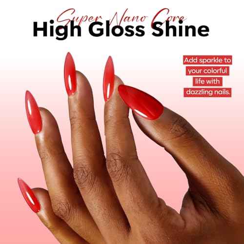 modelones Red Gel Nail Polish Jelly Translucent Gel Polish Neutral Sheer Nails Soak Off LED Nail Lamp Manicure Salon Gift 15 ML