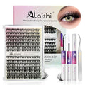 DIY Cluster Lash Extensions Kit - 280pcs 9-16mm D Curl with Bond & Seal