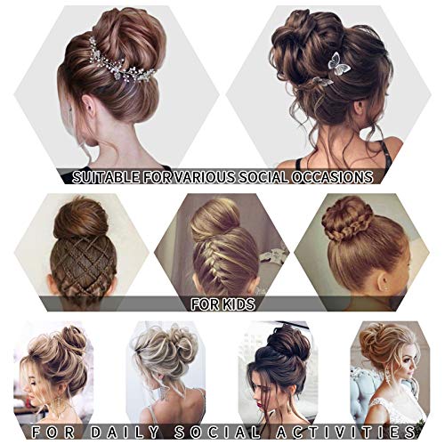 Wavy Curly Messy Bun Hair Piece Set for Volume – Ash Blonde & Ginger