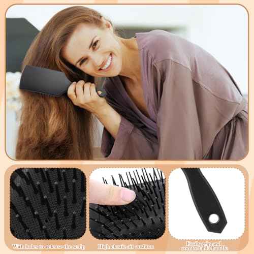5Pcs Hair Brushes for Women Hair Comb Set Detangler Brush for Men and Women Wet, Dry, Curly and Straight Hair