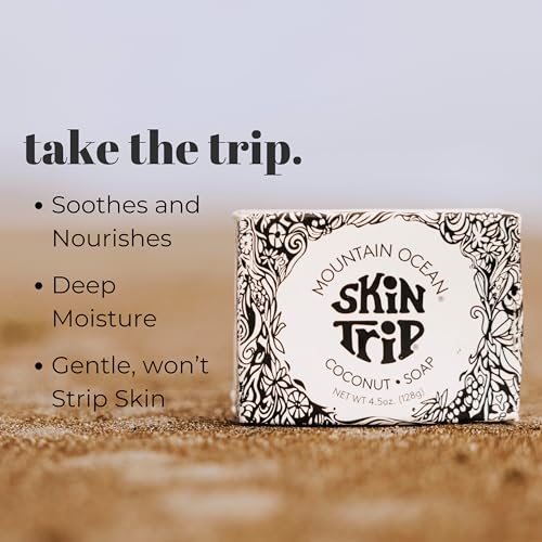 Mountain Ocean Skin Trip Coconut Soap | 4.5oz - Pack of 6 | Gentle Cleansing Bar Soap for Body, Natural Nourishment, and Hydration