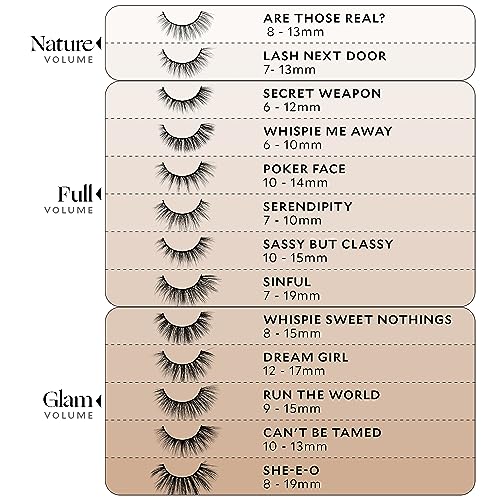 Velour Vegan Luxe Eyelashes, Luxurious Natural False Lashes, Lightweight, Reusable, Handmade Fake Lash Extensions, Wear up to 25 Times, 100% Vegan Mink, Soft & Comfortable, All Eye Shapes