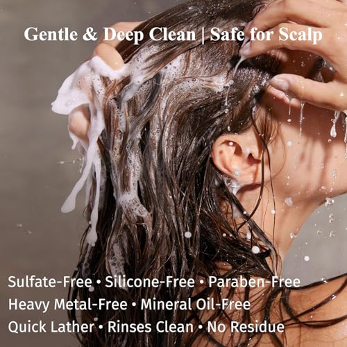 Dear Irean Anti Dandruff Shampoo & Conditioner Set with Argan Oil - Sulfate-Free Hair Care for Oily, Dry & Damaged Hair, 30.4 oz
