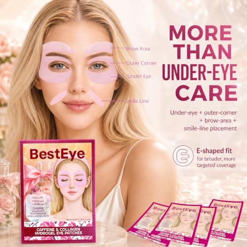 Besteye Collagen Under Eye Patches for Puffy Eyes & Dark Circles – 5 Pairs
