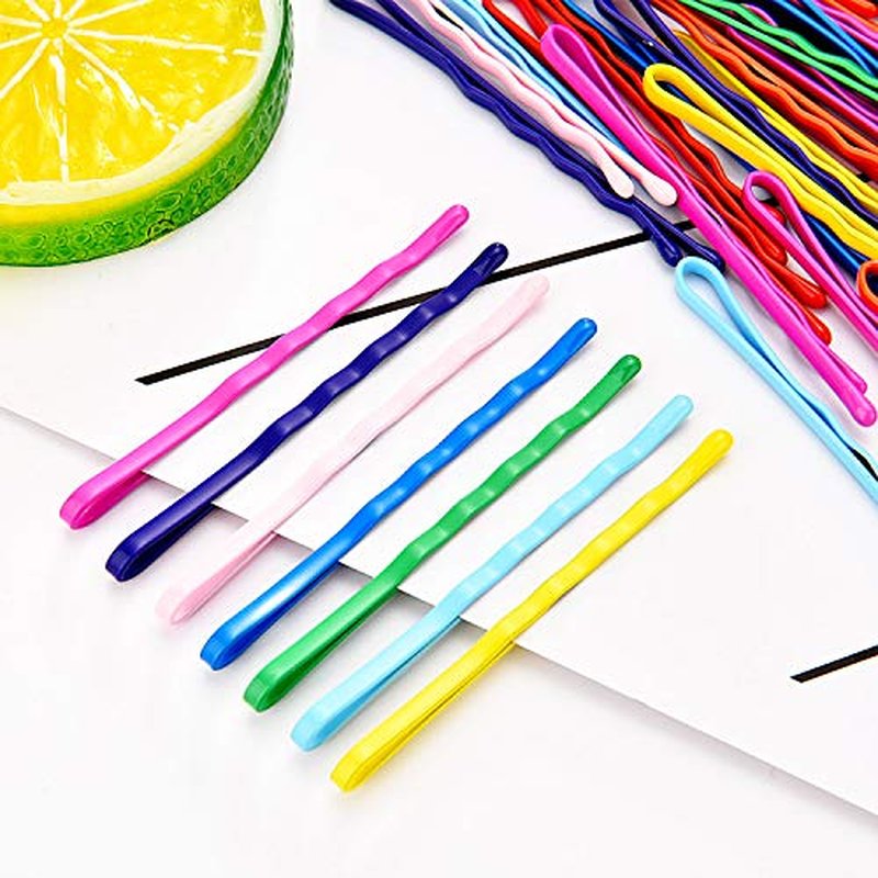 Bememo 100 Pcs Colorful Bobby Pins with Storage Box - 10 Colors