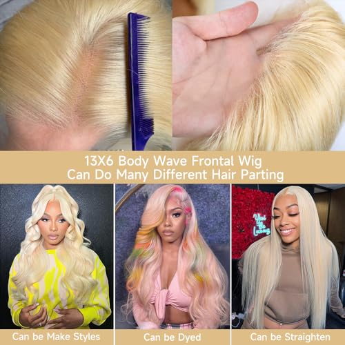 613 Blonde Lace Front Wig Human Hair 20 Inch 200% Density