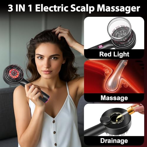 Electric Scalp Massager with Hair Oil Applicator & IPX7 Waterproof
