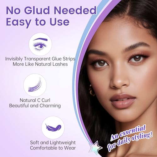 Self Adhesive Lash Clusters 132pcs 10-12mm Natural Eyelashes