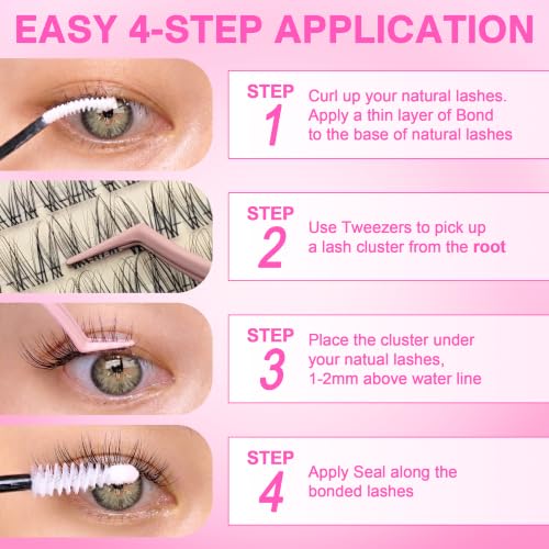 Wispy Lash Clusters DIY Extensions Kit 8-16mm C-Curl
