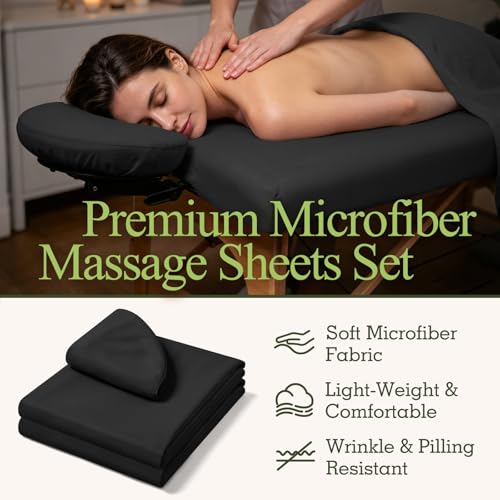 Comfyanno 3-Piece Massage Table Sheets Set, Microfiber