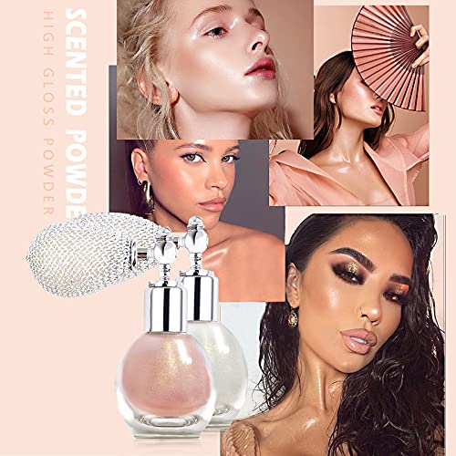 NewBang Highlighter Powder Spray - 2 Colors Pearl White & Nude Pink