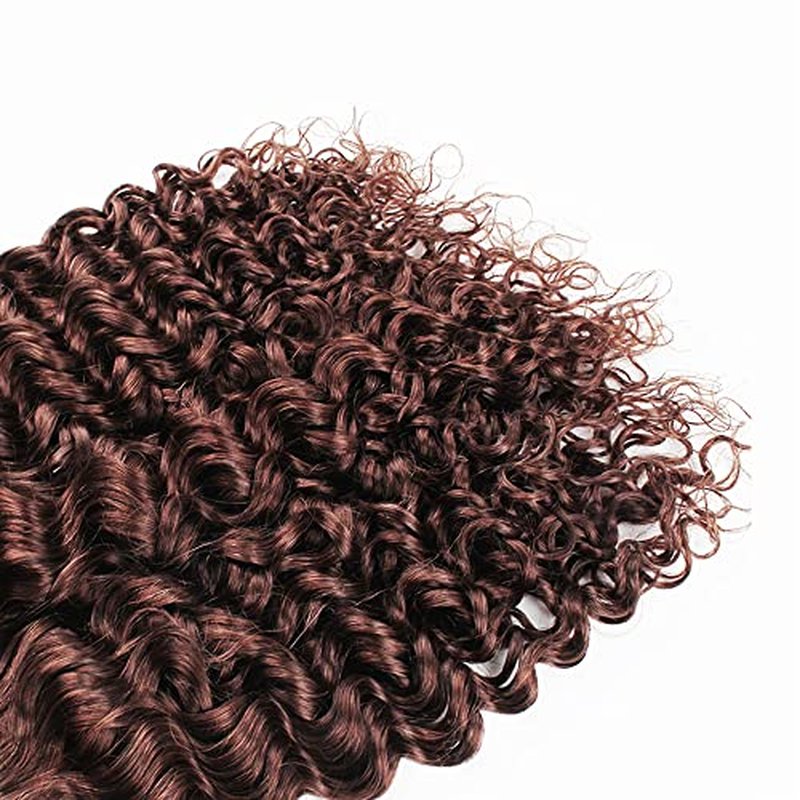 Brown Kinky Curly Hair Bundles 20 inch #4 Dark Brown 100g