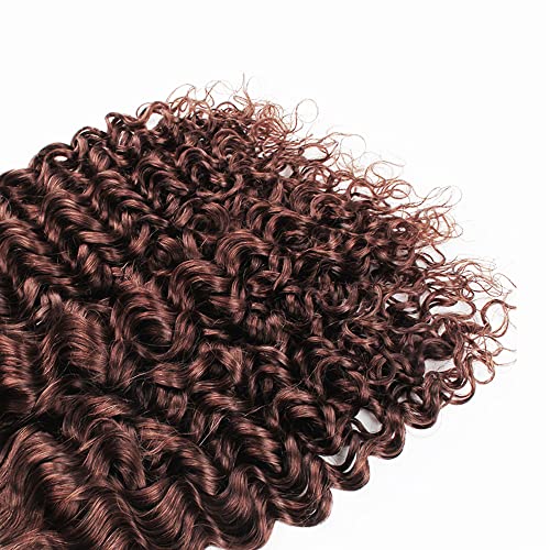 Dark Brown Curly Wave Human Hair Bundles - 20, 22, 24 Inch #4