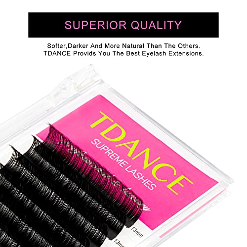 TDANCE 0.05-D / 10-17mm Matte Black Eyelash Extensions for Volume & Classic Lash Sets