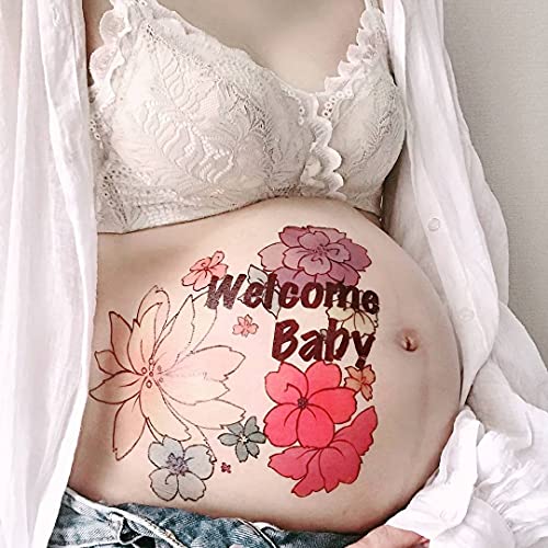 Pregnancy Belly Stickers - Maternity Photo Tattoo Stickers
