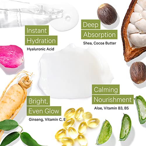 Tree To Tub Hydrating Face Moisturize and Face Serum for Face & Wrinkles - Water-Based Hyaluronic Acid, Vitamin C & E, Organic Aloe, Green Tea, Natural Ginseng and Hydrating Facial Serum for Dry & Sen