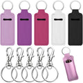 5 Pcs Chapstick Keychain Lip Balm Holder - Portable Chapstick Holder Key Chain Lip Gloss Holder Keychain with Clip Gift for Women