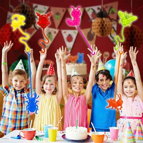 48-Piece Bug Party Favors - Sticky Hands & Tattoos