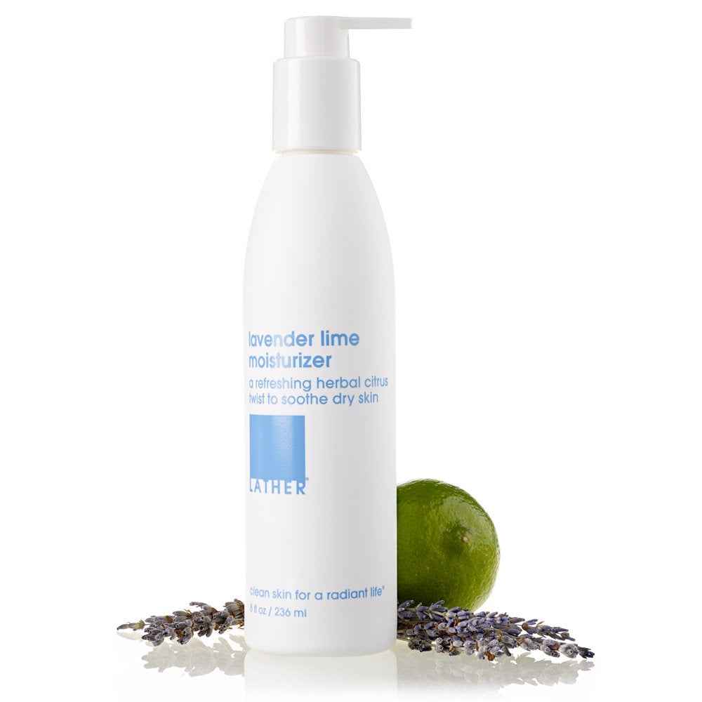LATHER Lavender Lime Body Wash + Lavender Lime Moisturizer | Aromatherapy Skin Care with Essential Oils