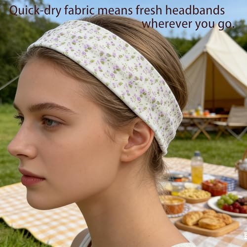 Vivid Color Soft Cloth Headbands for Women - 8 Pack, Trendy & Comfortable