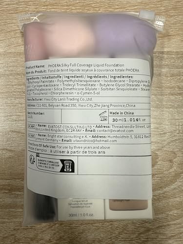 PHOERA Full Coverage Liquid Concealer with Brush