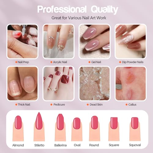 Electric Nail Drill Machine with 8 Bits for Home Manicure & Pedicure