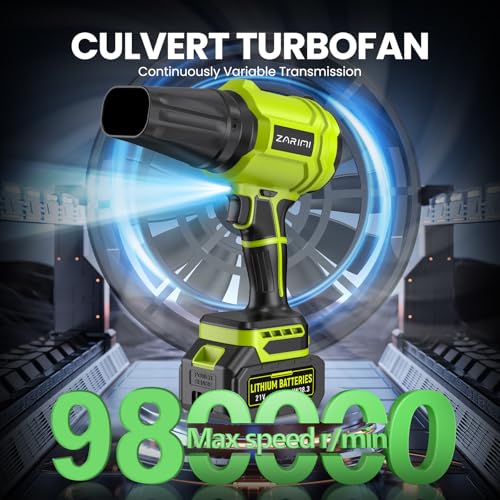 YUQUESEN Cordless Leaf Blower 980000 RPM with 2 Batteries