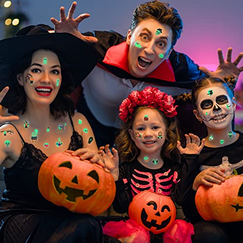 Glow in The Dark Temporary Tattoos - 400 Pieces Halloween Stickers