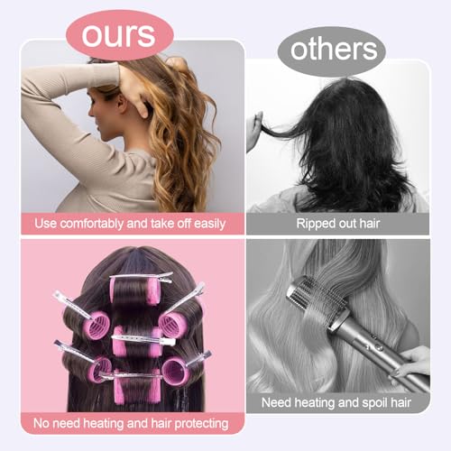 Hair Rollers 38-Piece Kit, 4 Sizes with Clips & Comb